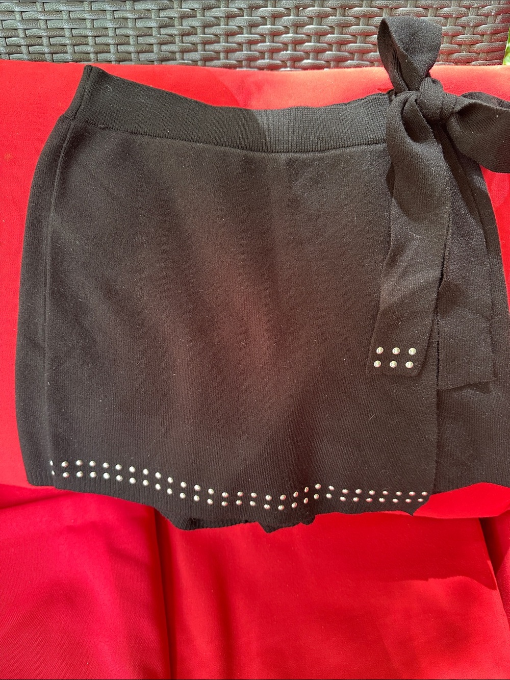 My he &Muchette. Mini Skort with Stud Accent and Tie